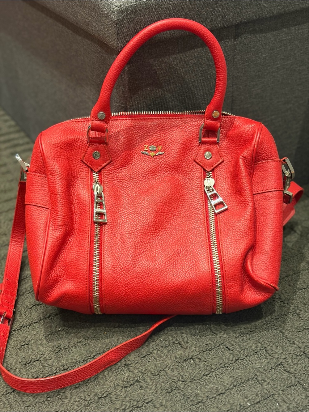 Zadig and Voltaire RED Small Sunny Bag EUC with original tags and dust bag